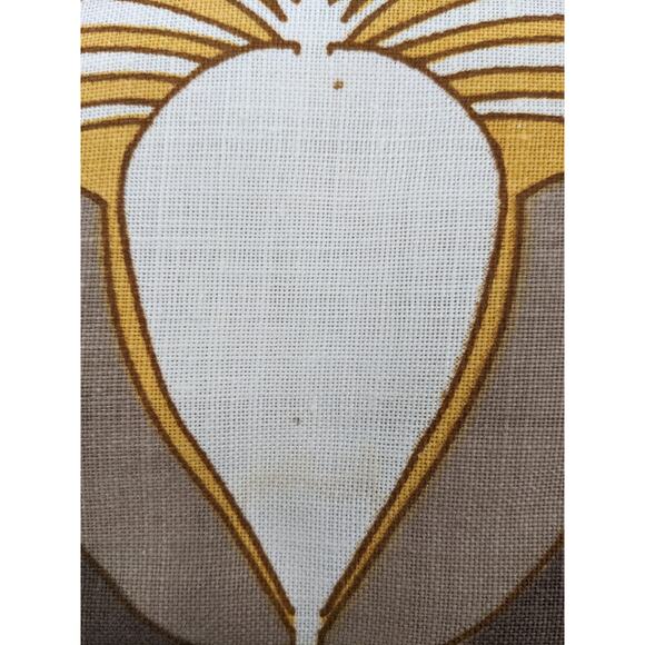 Vintage OLD BLEACH Irish Linen TEA COZY Funky Retro Mid Century ~ Poppy Pumpkin - Picture 9 of 9